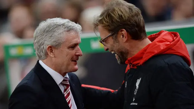 Mark Hughes and Jurgen Klopp