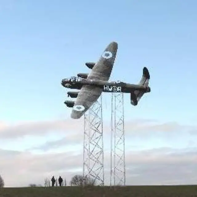 Full- sized steel replica of Mk 1 Lancaster Bomber