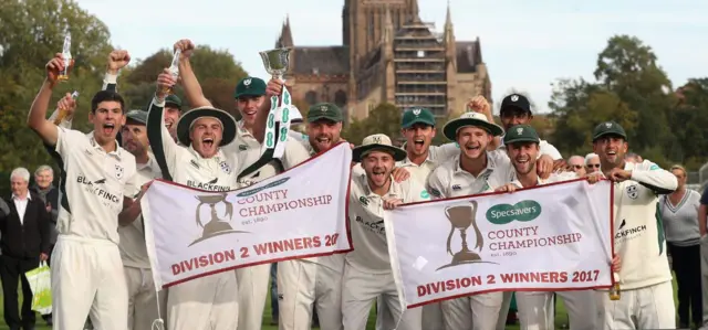 Worcestershire winning promotion