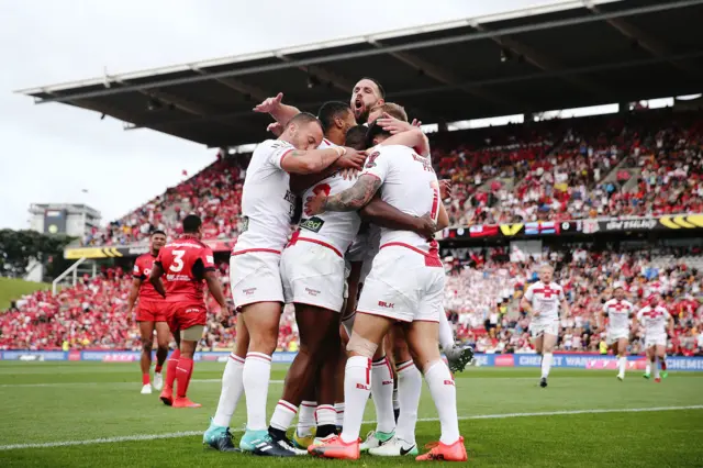 England celebrate