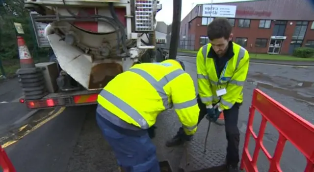 Yorkshire water workers