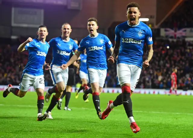 Rangers open the scoring through James Tavernier