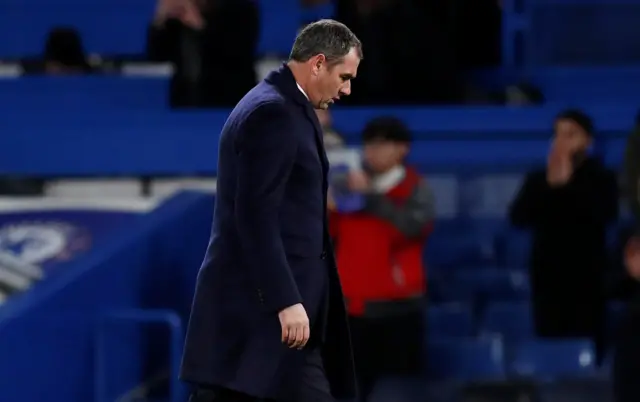 Paul Clement looks dejected at the end of the match