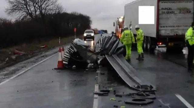 Debris on the carriageway