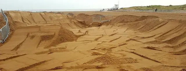 The course on Skegness beach