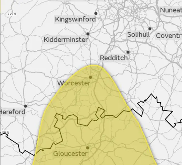 Fog warning map