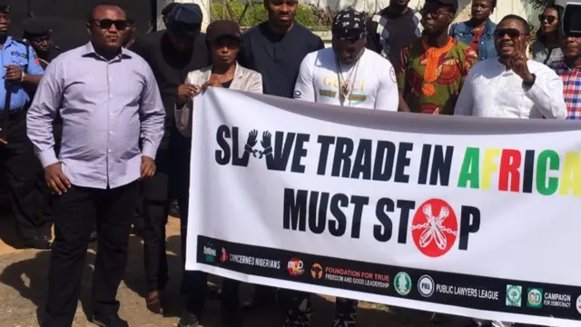 Slave trade protest