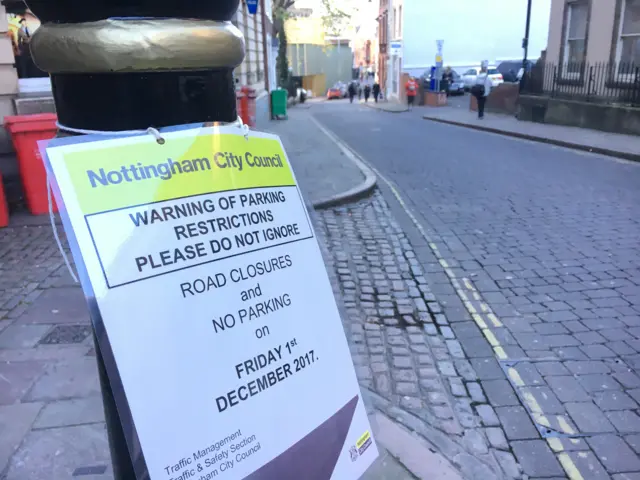 Nottingham road closures Harry Meghan