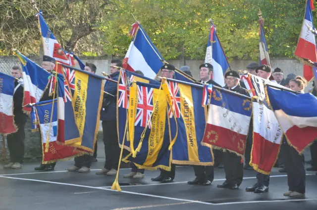Guernsey and Sark Royal Legion flags