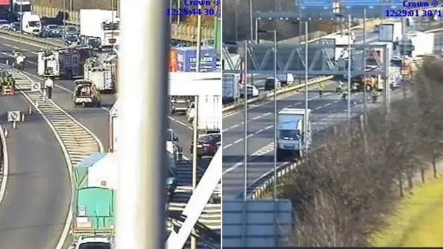 M6 crash scene