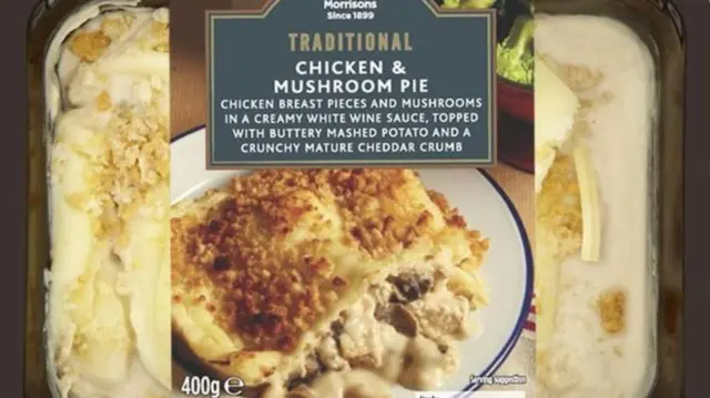 Chicken and mushroom pie