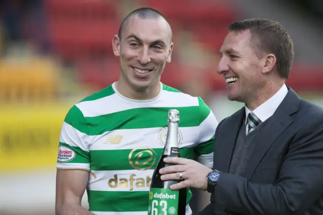 Celtic captain Scott Brown and manager Brendan Rodgers