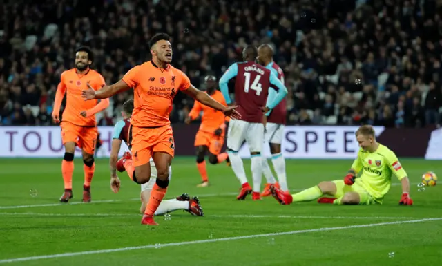 Alex Oxlade-Chamberlain scores for Liverpool