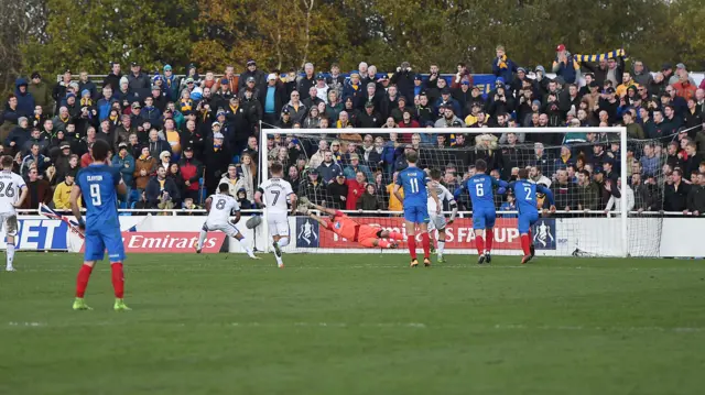 Shaw Lane's Stewart saves a penalty