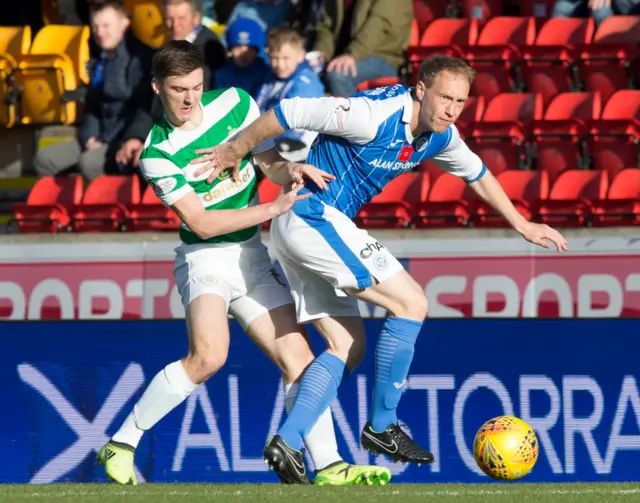 Celtic's Kieran Tierney and St Johnstone"s Steven Anderson