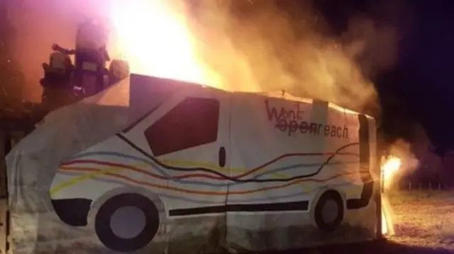 BT Openreach van effigy