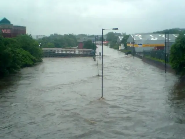 Flooded Meadowhall Road