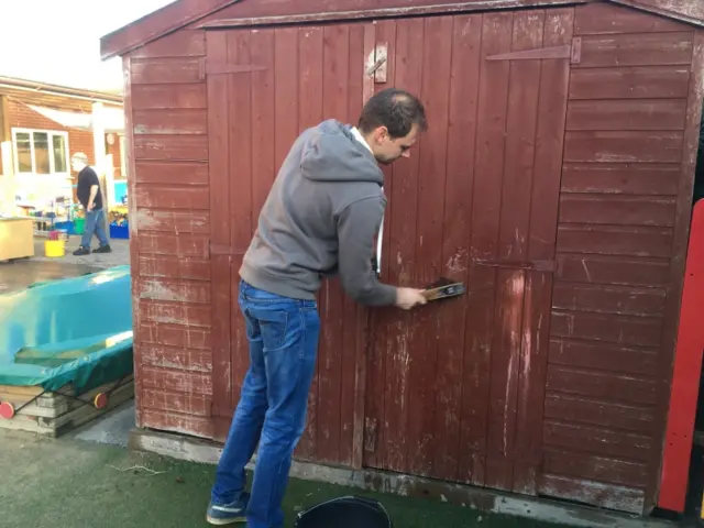 Repairing damage to a shed