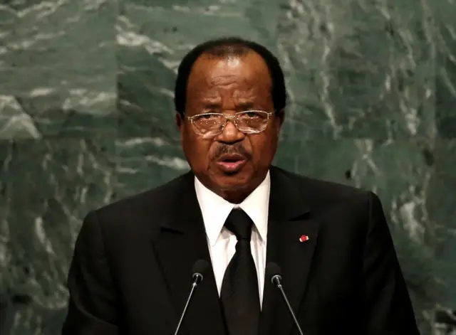 Paul Biya speaks at the UN