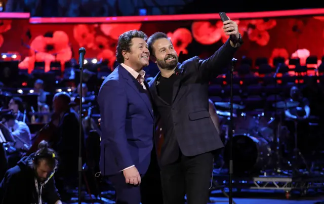 Michael Ball (l) and Alfie Bow