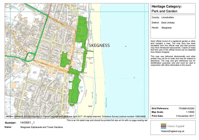 A map highlighting the areas that have been registered