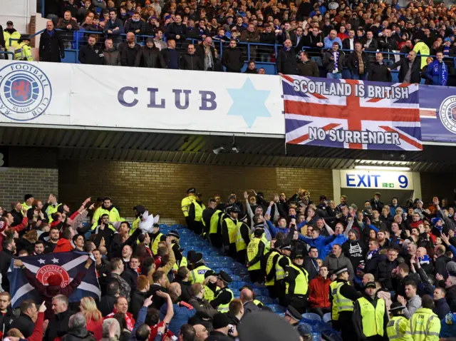 Aberdeen and Rangers fans