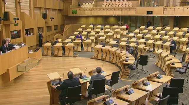 Jackie Baillie in parliament