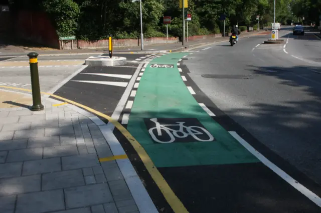 Cycle path in London