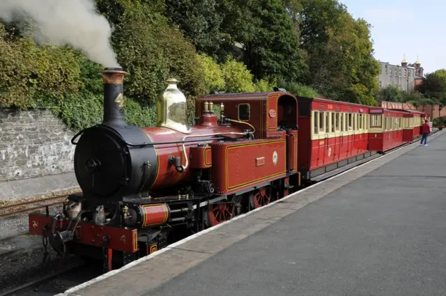 Steam train in Douglas