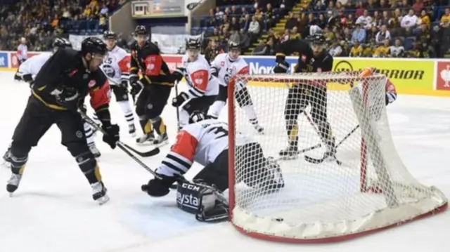 Josh Shalla scores Nottingham's first goal against Turku last month