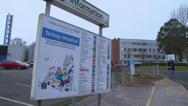 Torbay Hospital sign