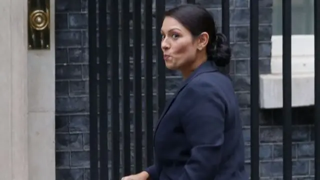 International development secretary Priti Patel outside 10 Downing Street