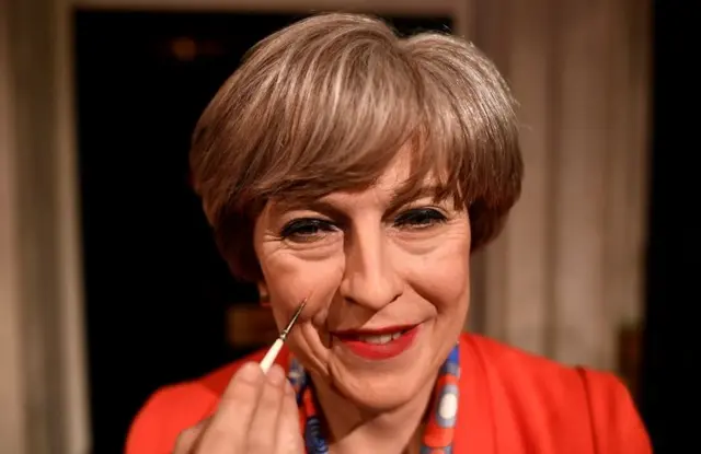 Theresa May waxwork