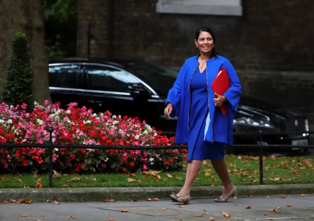 Priti Patel, in Downing Street in September