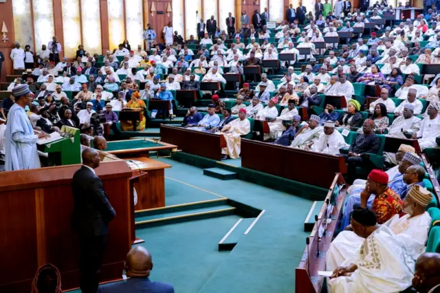 President Muhammadu Buhari presents the 2018 National budget to the National Assembly in Abuja, Nigeria November 7, 2017