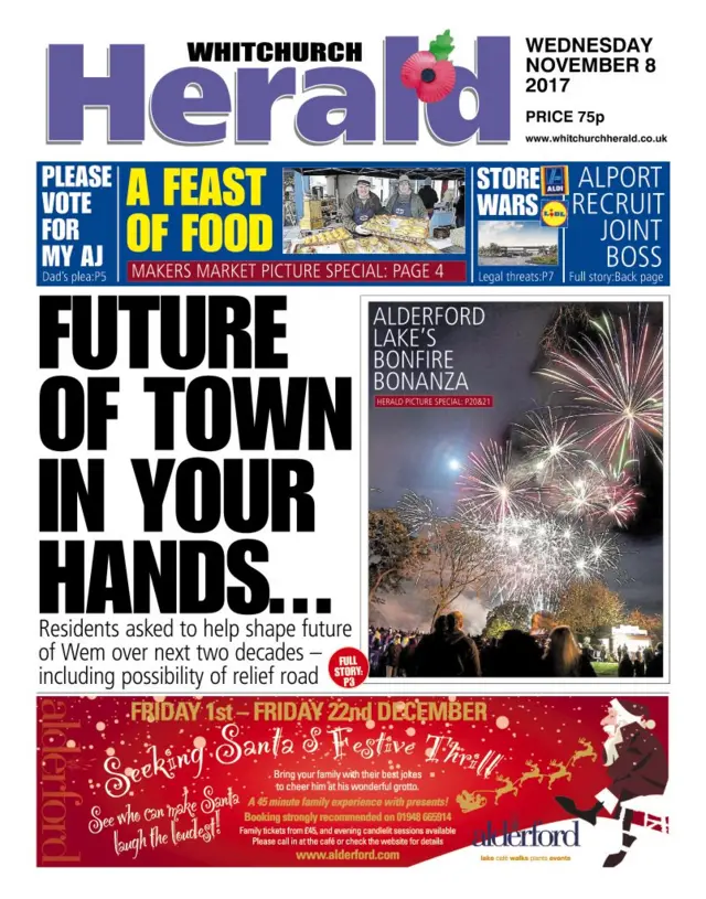 Whitchurch Herald front page