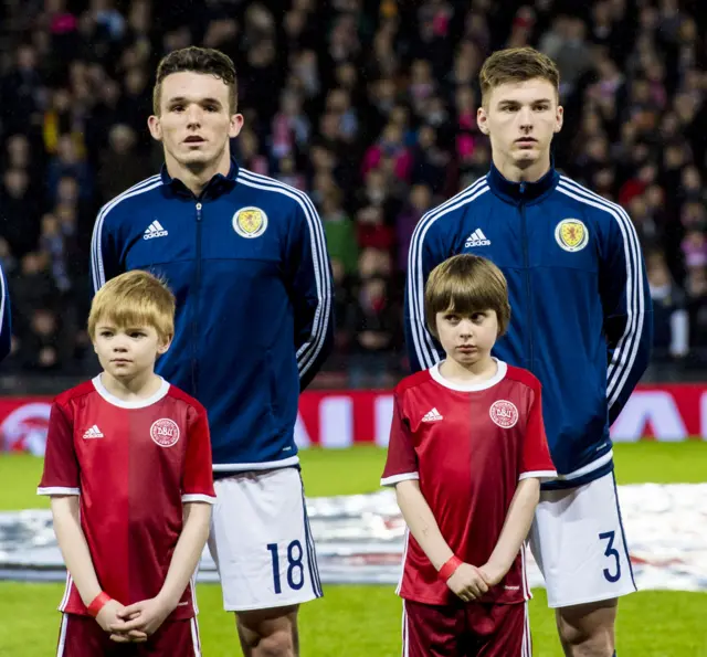 McGinn and Tierney made their Scotland debuts in March 2016.