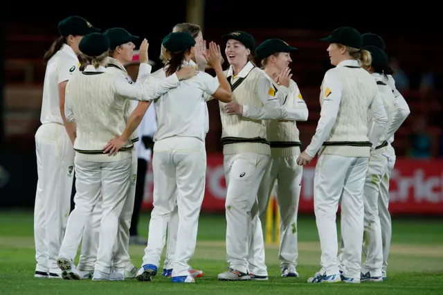 Megan Schutt of Australia celebrates