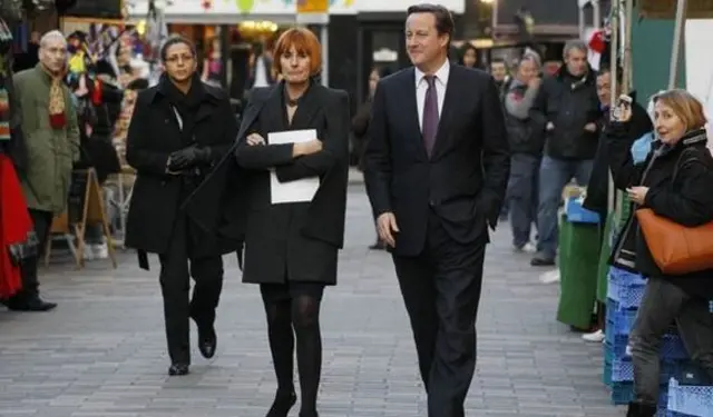 Mary Portas and David Cameron