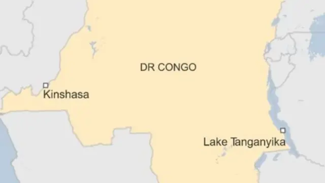 Map showing Lake Tanganyika