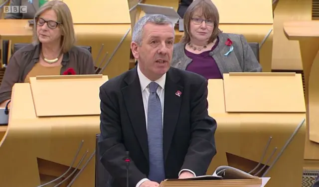 Labour MSP David Stewart who is on the all male SPCB