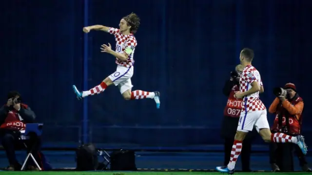 Modric celebrates