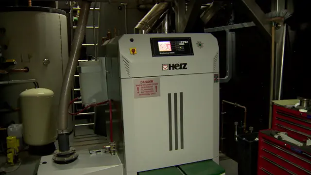 A biomass boiler