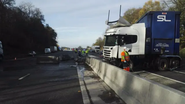 Scene of M6 crash