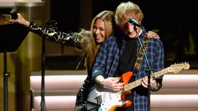 Beyonce and Ed Sheeran