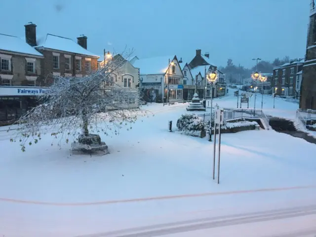 Snow in Coleford, South Wales