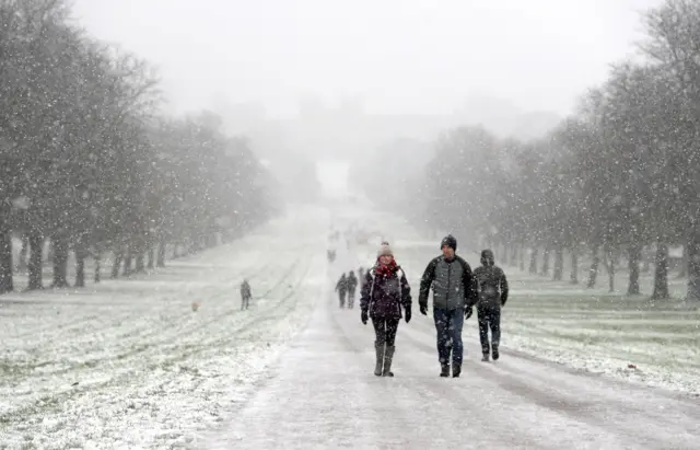 People in Windsor on 10 December 2017