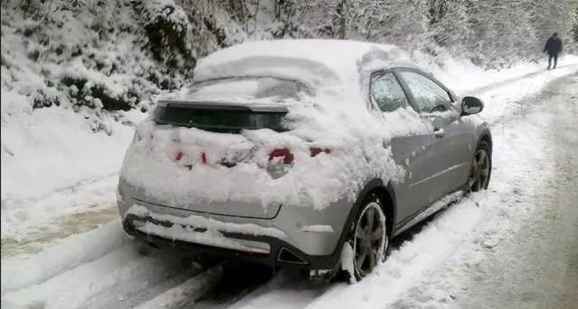 Car covered in snow