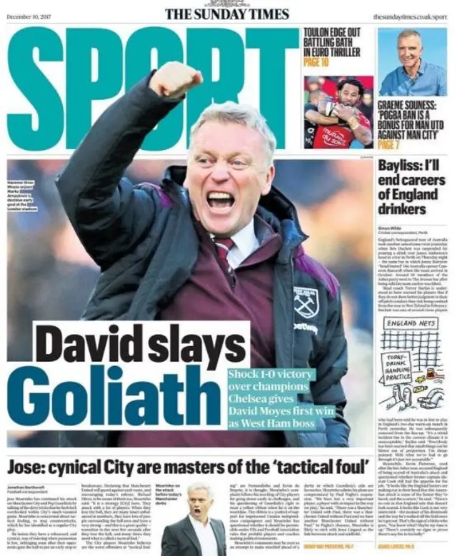 Sunday Times back page