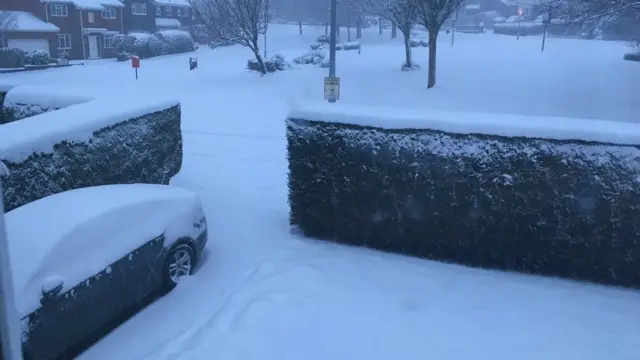 snow in Wrexham